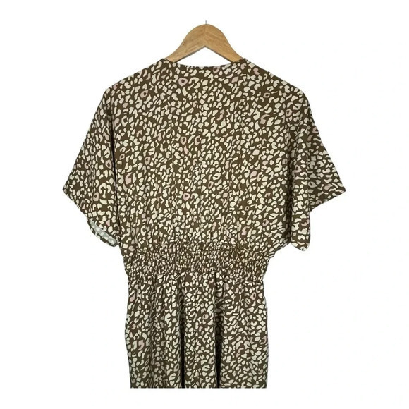 Dress Up Batwing Kaftan Style Leopard Print Maxi Dress Women Size Large‎ - Picture 4 of 7